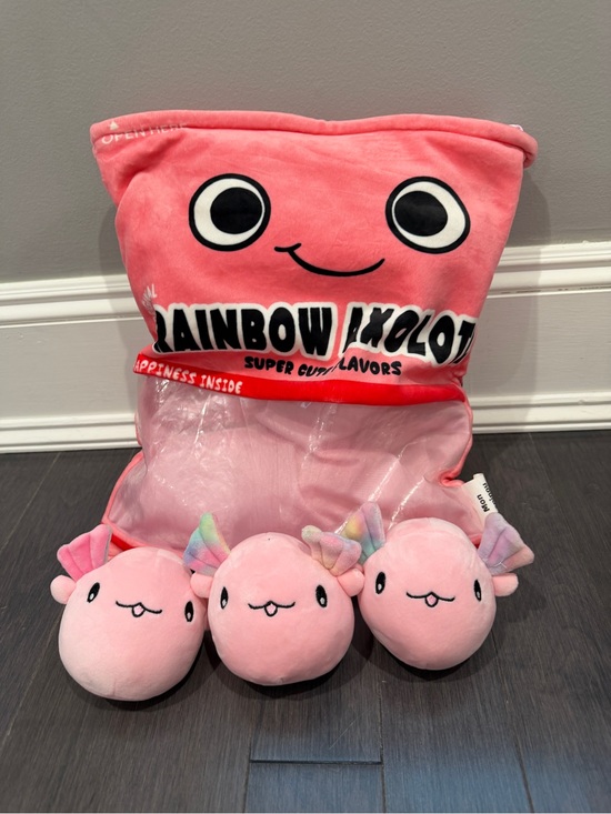 REFAHB Other - REFAHB Rainbow Axolotl Plush Toy 3 Removable Salamanders Stuffed Plush Kawaii